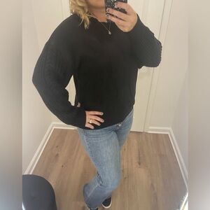 NWT black sweater size large